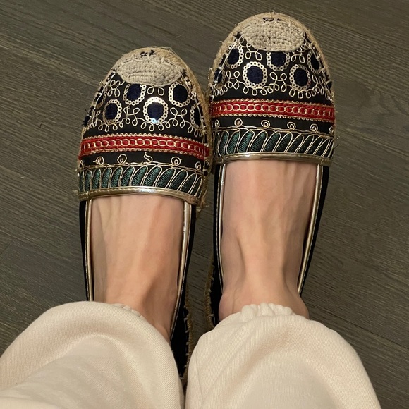 Velvet Espadrilles with patterns | 6.5 - Picture 2 of 7